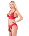 Ensemble 2 pièces rouge dentelle 