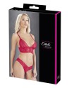 Ensemble 2 pièces rouge dentelle 