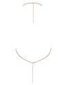 Top bijou doré à chaînes  strass 