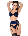 Ensemble 3 pièces Mapalé en velours floral 