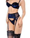 Ensemble 3 pièces Mapalé en velours floral 