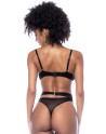Ensemble 3 pièces en wetlook noir 