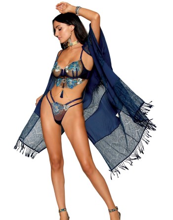 Ensemble soutien-gorge avec chainettes amovibles et string  