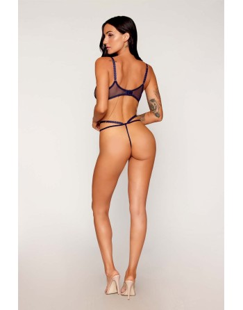 Ensemble soutien-gorge avec chainettes amovibles et string  